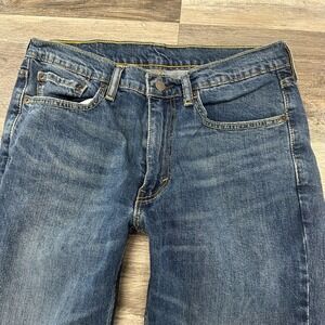 Levi's 514 Red Tab Mid Wash Faded Blue‎ Mens 32x29 Straight Worn In Denim Jeans